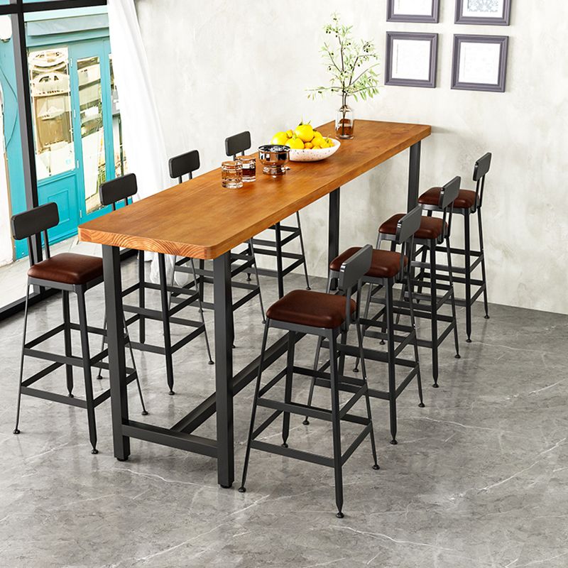 1/2/9 Pieces Bar Stool and Table Set Solid Wood Pub Table Set