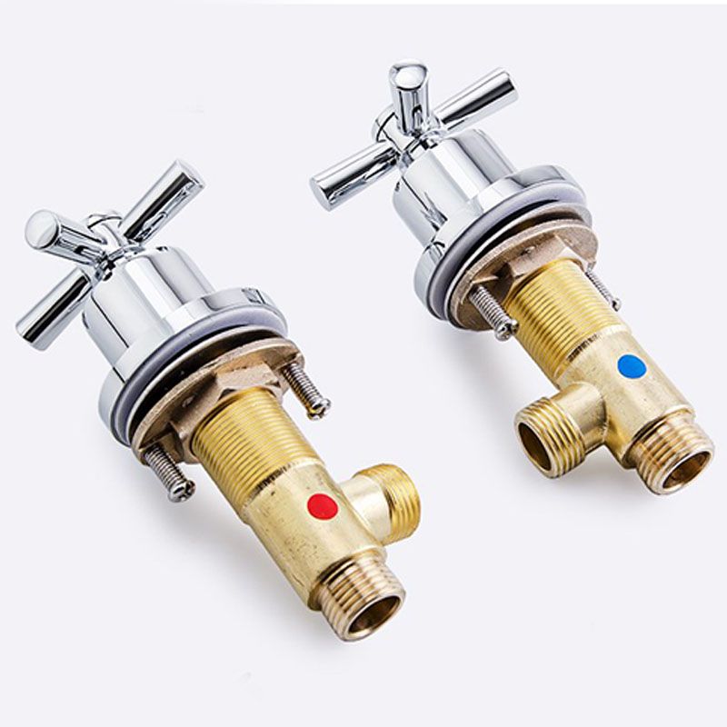 Modern Roman Tub Faucet Set Copper Deck-Mount with Handles Bathtub Faucet