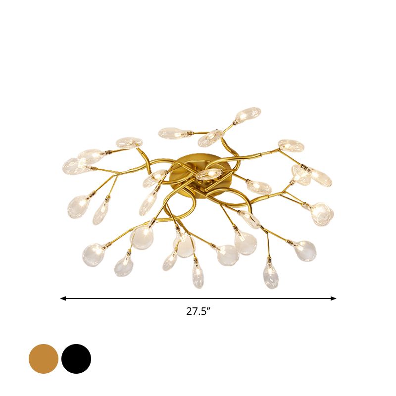 Firefly Flush Ceiling Light Contemporary Metal Living Room LED Flush Mount Lighting