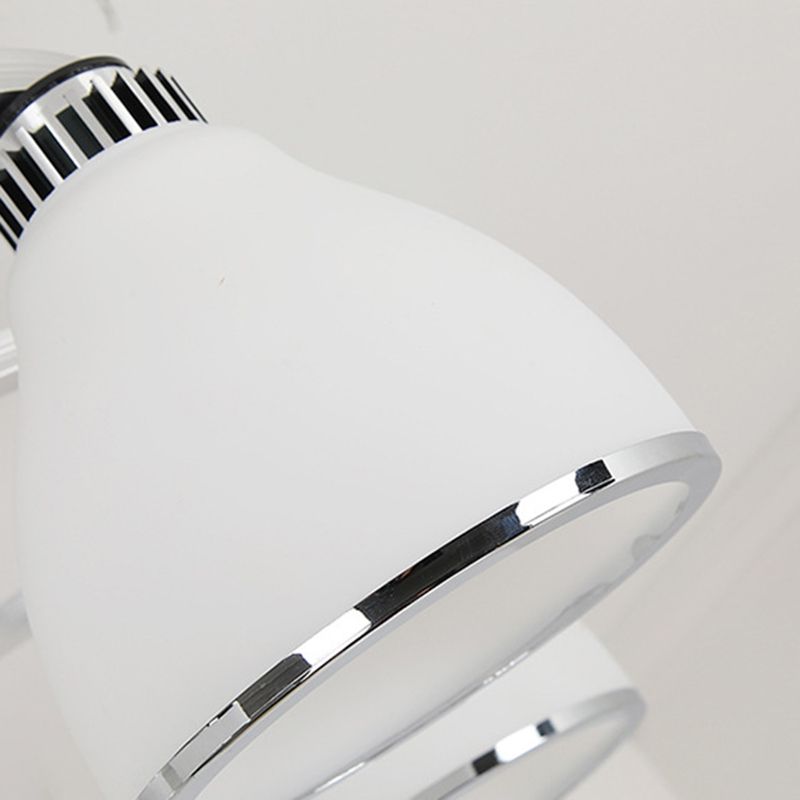 Modern 3 Lights Ceiling Lamp Chrome Finish Flush Mount Light for Bedroom