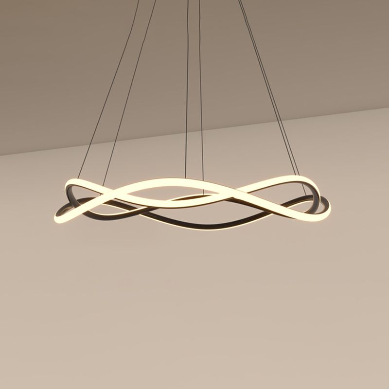 Twist Ceiling Lights White Acrylic LED Modern Styles for Living Room Bedroom