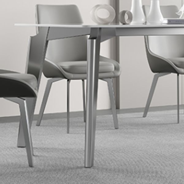 Sintered Stone Top White Table for Restaurant Modern Kitchen Table with 4 Legs