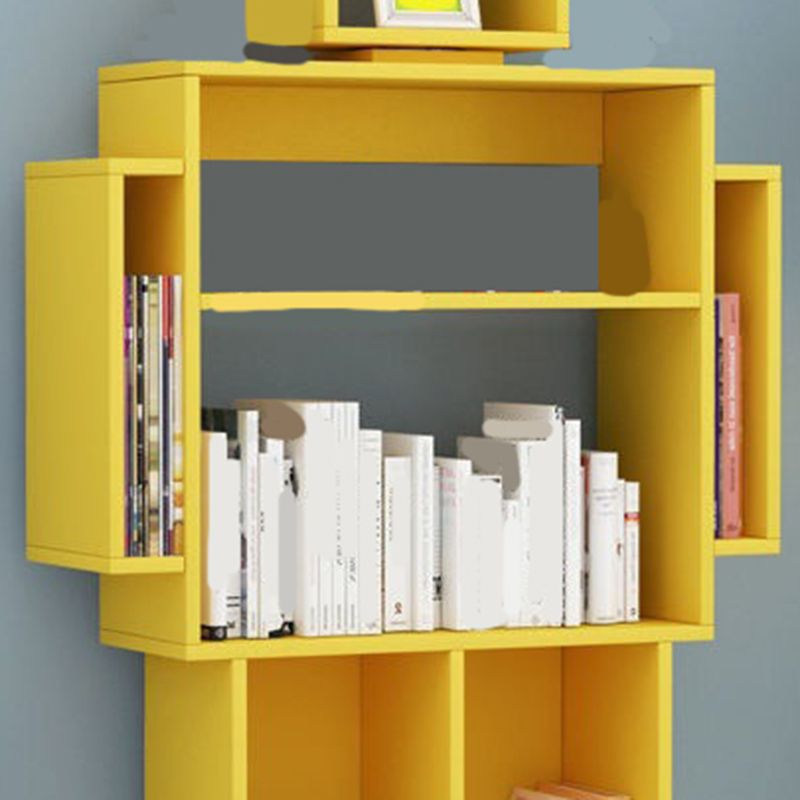 Engineered Wood Bookcase Contemporary Open Bookcase 6 Shelves