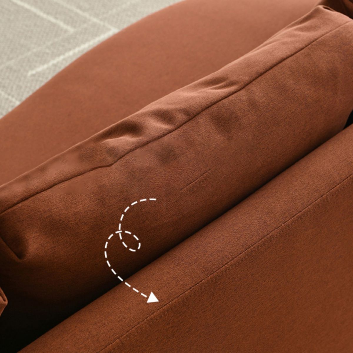 Contemporary 29.5" H Solid Color Linen Tuxedo Arm Sofa for Living Room