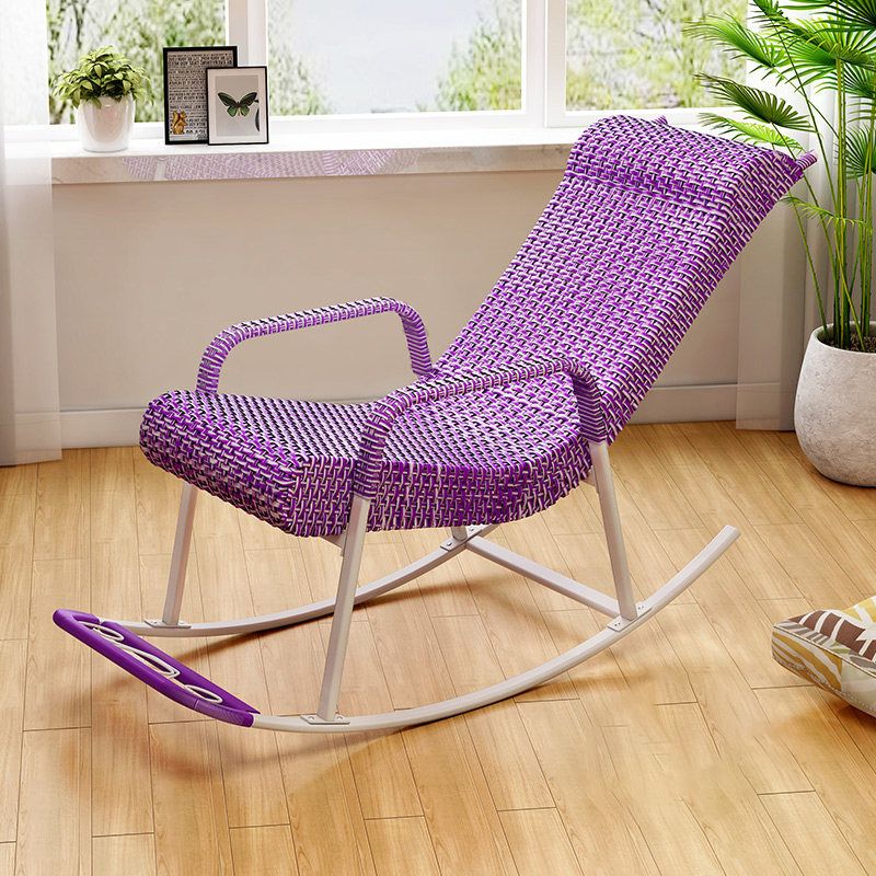 Rattan Outdoor Rocking Chair Contemporary Spindle Rocker Chair