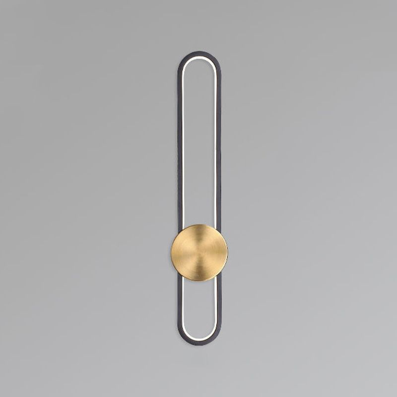 Moderne Aluminiumwandleuchte oval Form LED Wandleuchten für Wohnzimmer Schlafzimmer