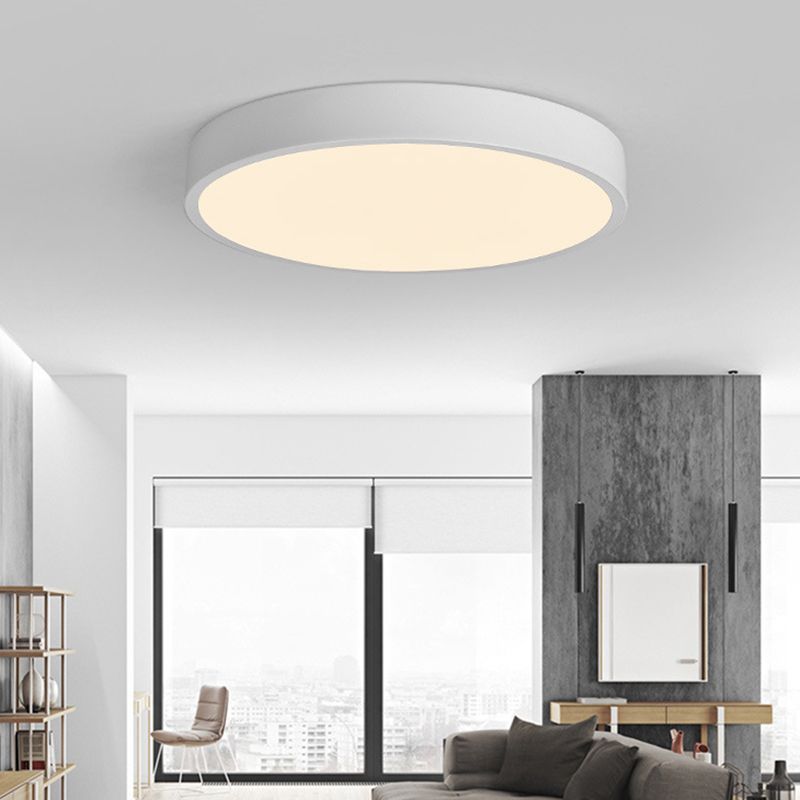Disk Flush Mount Ceiling Light Minimalism Acrylic Ceiling Mount Light Fixture for Bedroom