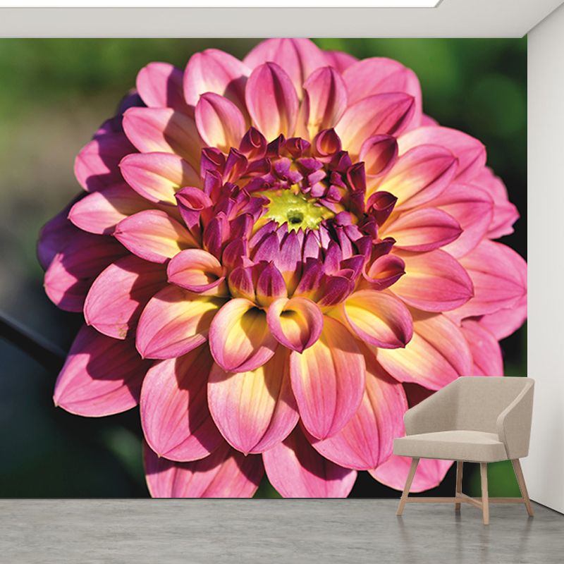 Minimalism Style Flower Mural Modern Smooth Wall Covering for Sleeping Room