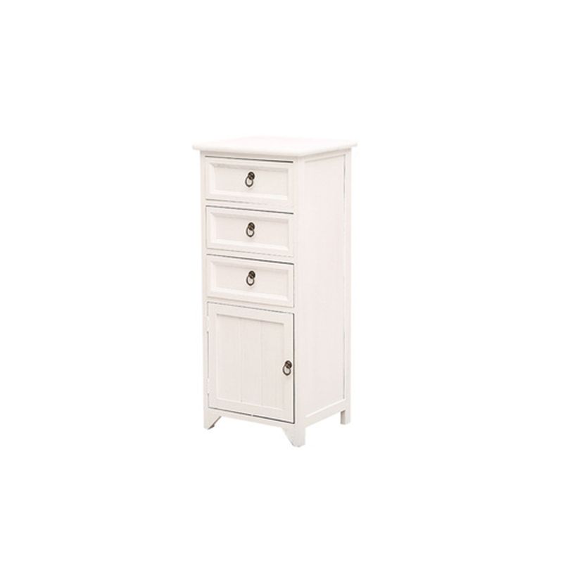 Industrial Bracket  Legs Accent Cabinet with Door and Drawers Storage Cabinet