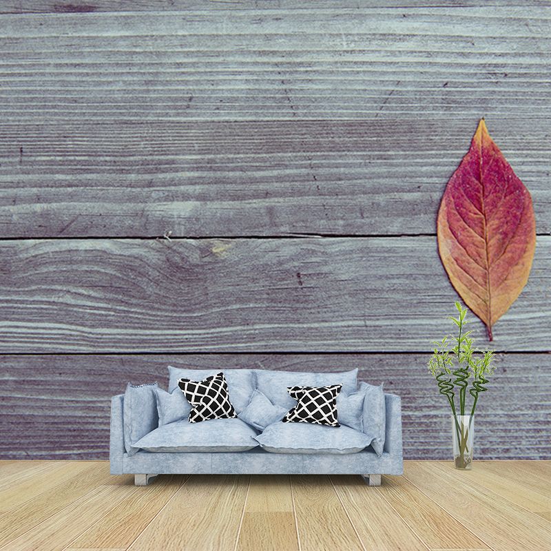 Modern Wood Grain Mural Wallpaper for Sittiing Room Customised Wall Covering, Waterproofing
