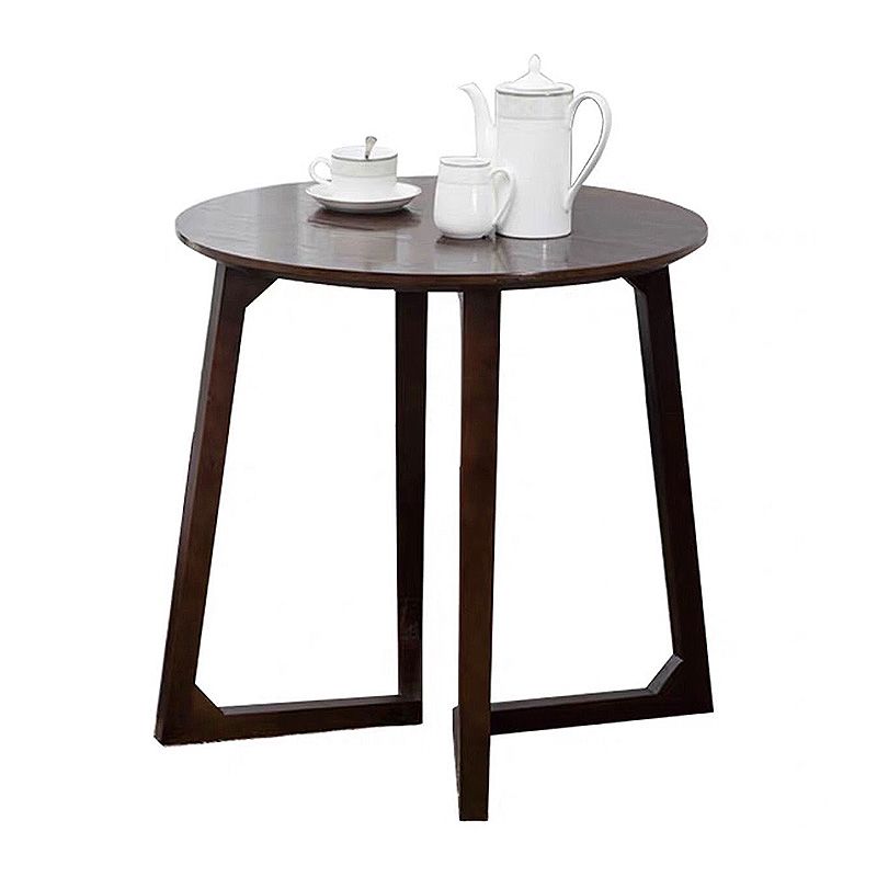 Sleigh-like Base Design Wood/walnut Rubber Wood Craft Coffee Table