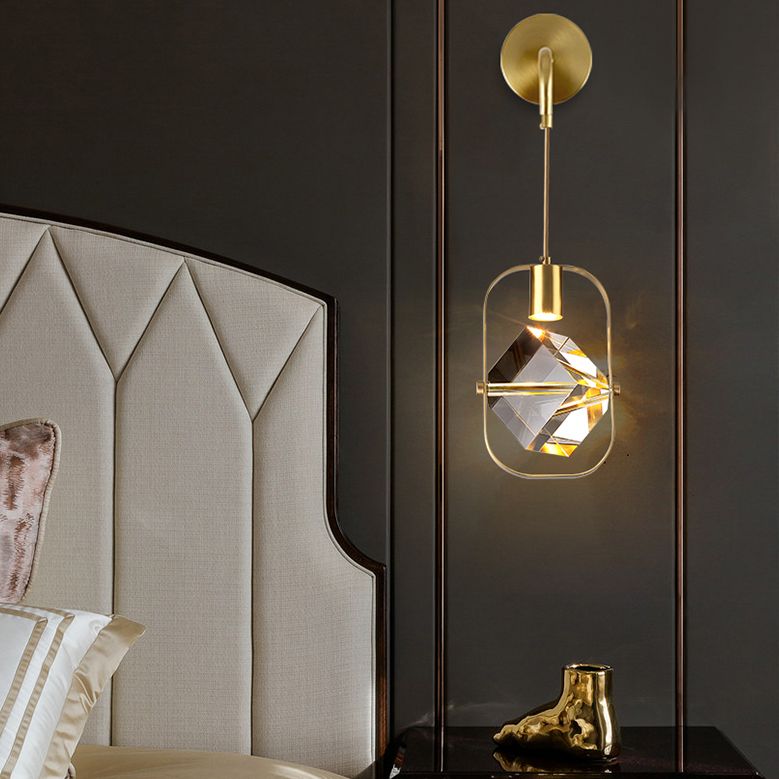 Leichter extravaganter Stil rechteckiger Wandleuchterkristall 1 Leichte Leuchten