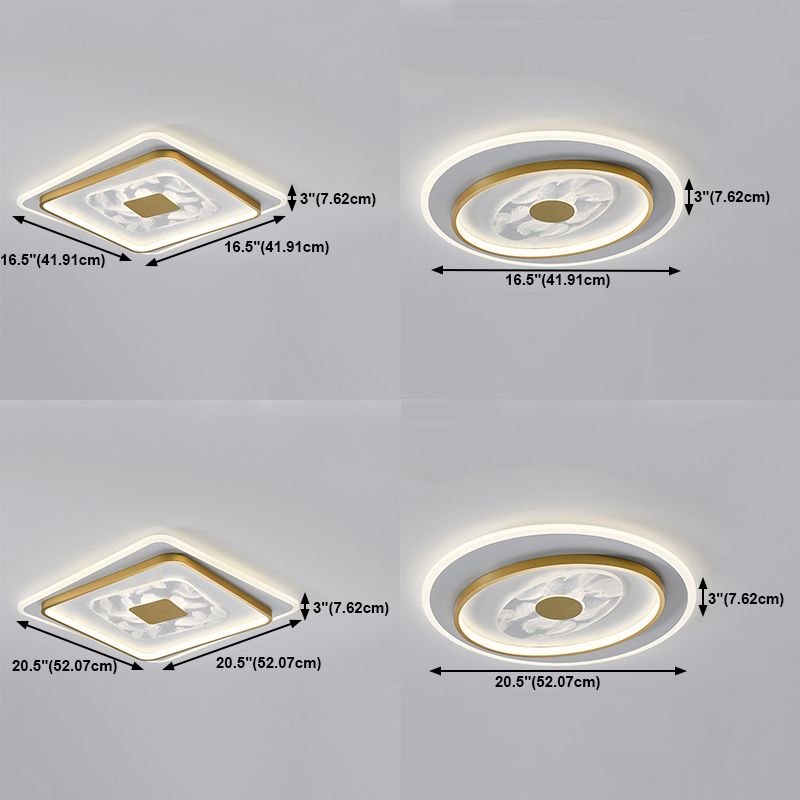 2 Light Ceiling Lamp Modern Style Metal Ceiling Lighting for Living Room