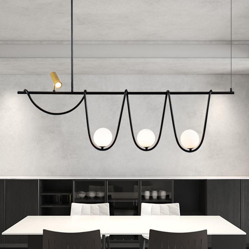 Pendre créatif moderne Light Metal 4-Light Island Light for Dining Room