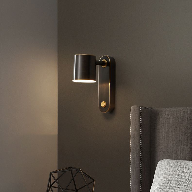 Zylindrische Schatten Wandbeleuchtung postmoderner Metall 1 Lichter Leuchten Lampe für Wohnzimmer