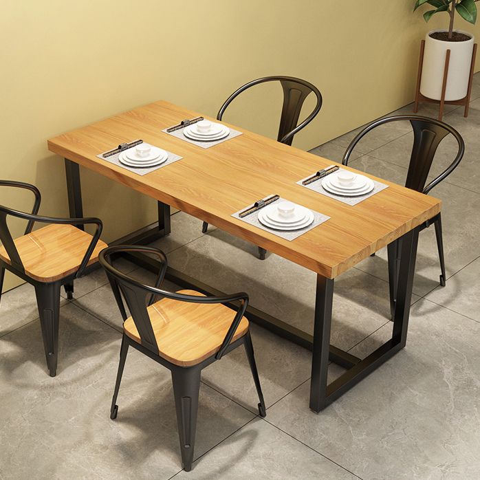 Industrial Brauner Abend Tisch Massives Holzschnurstisch für Esszimmer