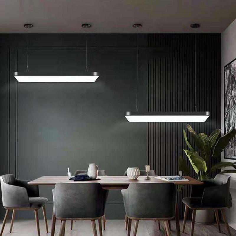 Rectangle Led Pendent in Modern Style Led Suspended Lights for Office Conference Room