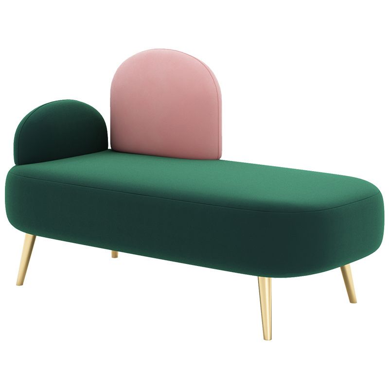 Contemporary Velvet Standard Seating Camel Back Rolled Arm Sofa