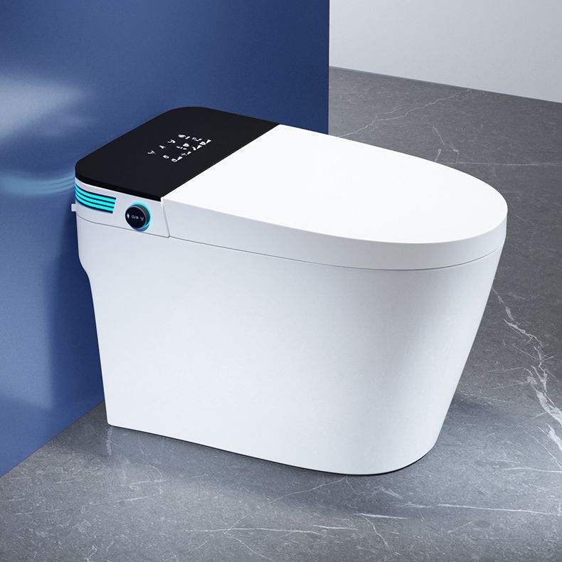 Contemporary One Piece Toilet Concealed Tank Toilet Bowl with Seat for Washroom