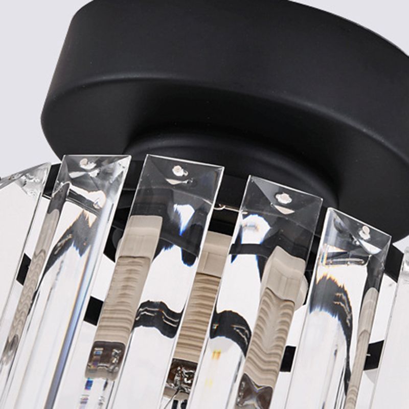 Moderner Stil Mini Kristallwandleuchten 11 Zoll Höhe bewaffneter Schon für Schlafzimmer