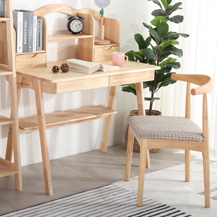 Scandinavian Style Wood Dining Chairs Dining Room Open Back Dining Side Armless Chair