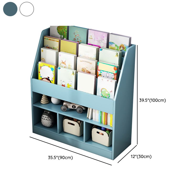 Scandinavian Book Display Closed Back Wood Children's Bookshelf