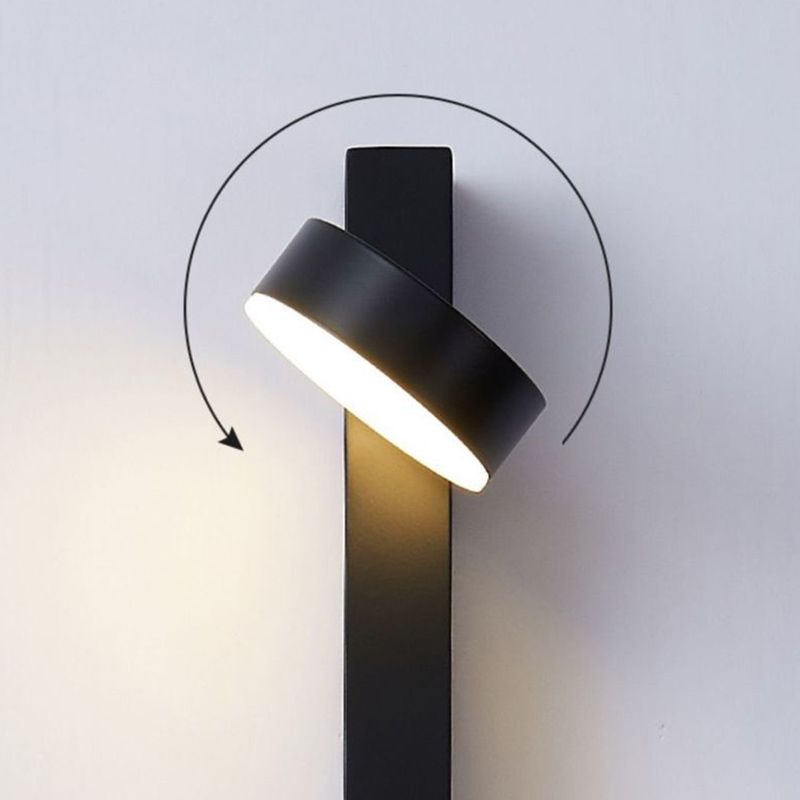 Modern Simple Metal Wall Light Circle Shape Rotatable Wall Lamp for Living Room