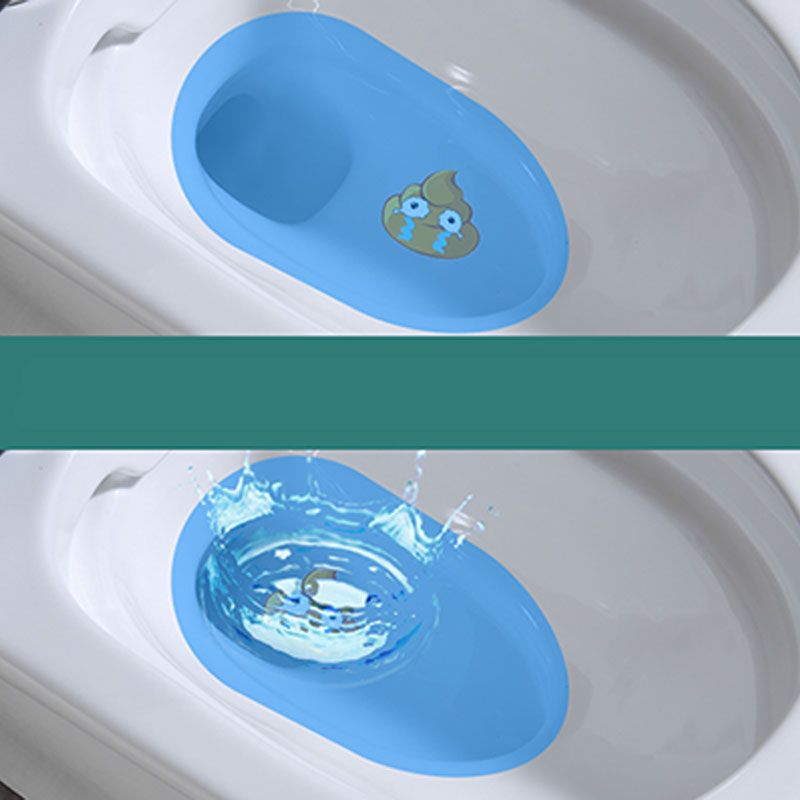 Floor Mount Toilet Black and White Toilet with Siphon Jet Water-saving Function
