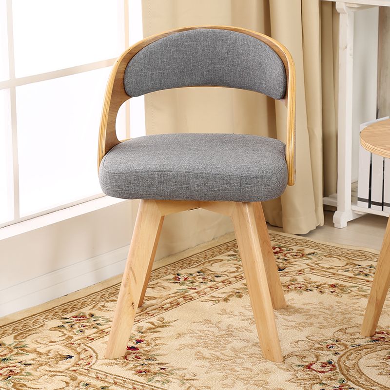 Sillas de comedor de madera de estilo moderno, respaldo abierto, silla lateral para cocina