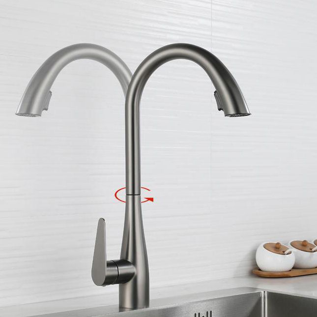 High Arc Kitchen Faucet Touch Sensor Swivel Spout with Pull Out Sprayer