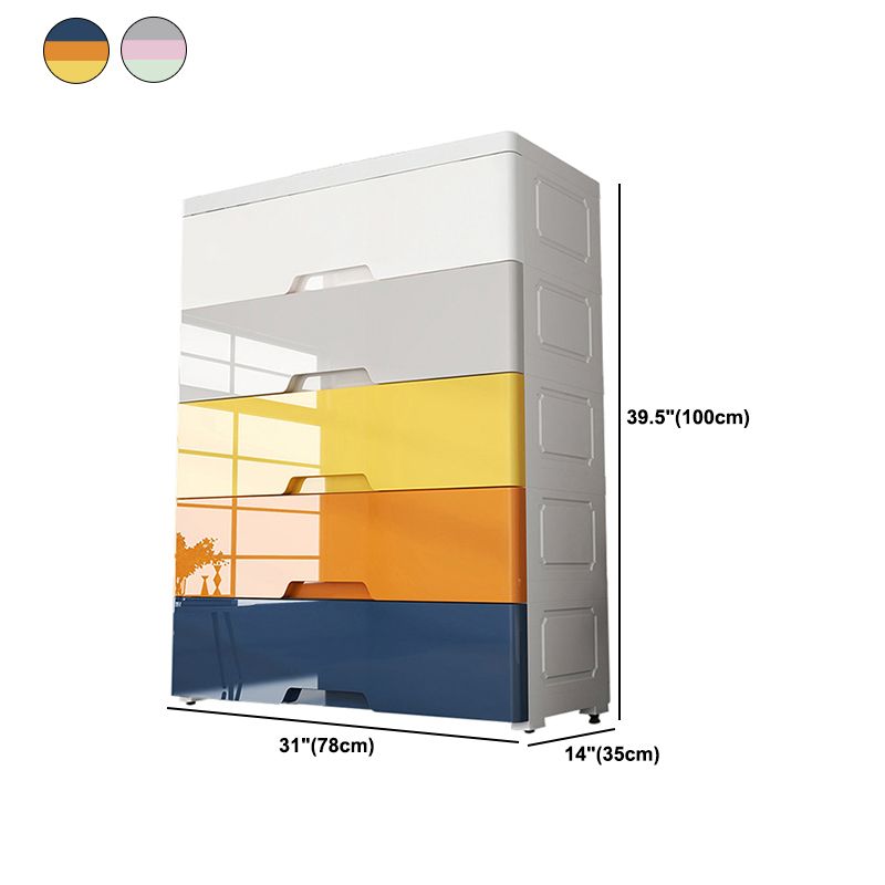 Plastic Storage Cabinet With Drawer Modern Wardrobe Cabinet for Home