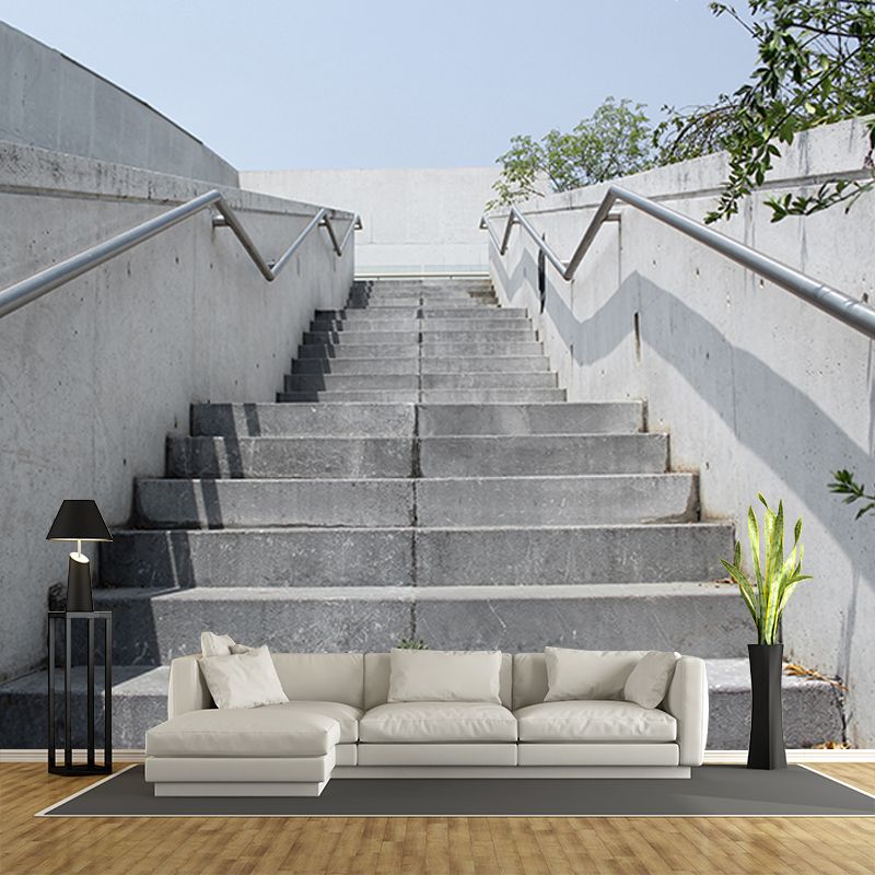 Space Extension Modern Style Mural Wallpaper Moisture-Resistant Wall Covering for Bedroom