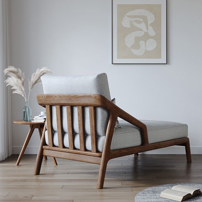 Scandinavian Upholstered Chaise Lounge Couch Wood Chaise Lounge Chair