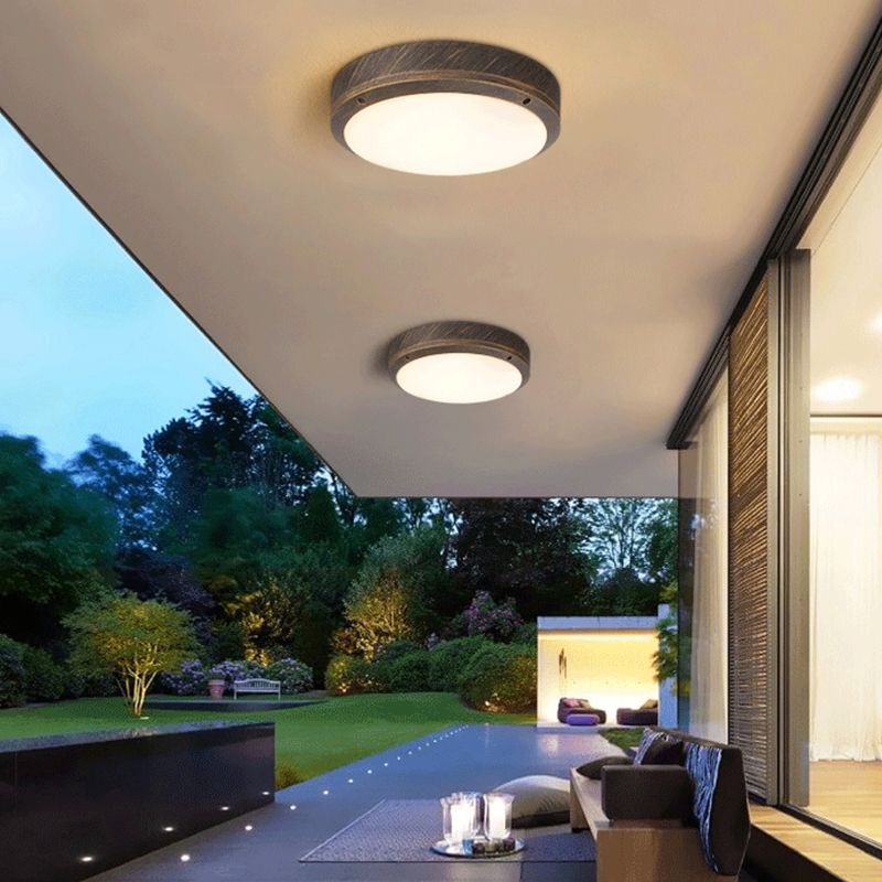 Moderne eenvoudige binnen-buitenplafondlamp, waterdichte LED-inbouwlamp