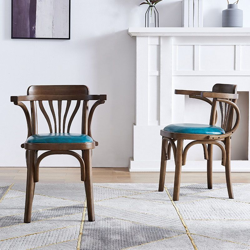 Windsor Back Chair Traditional Wood Dining Kitchen Room Arm Chair