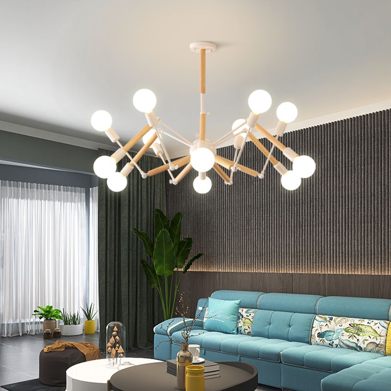 Spider Chandelier Light Fixtures Modern Multi-Head Hanging Pendant Lamps for Living Room