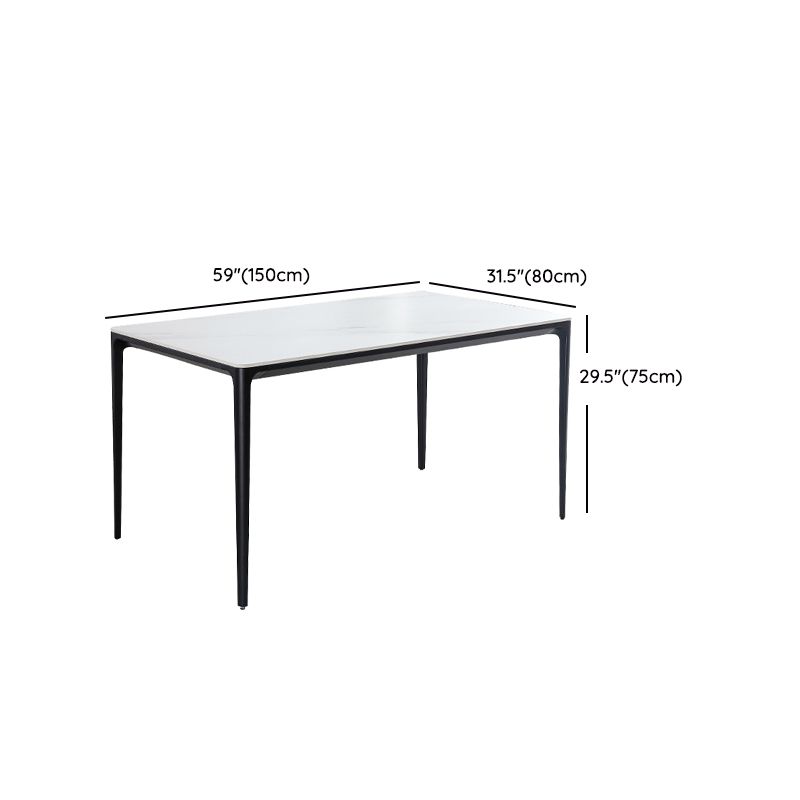 Modern Dining Room Furniture Set 1/4/5 Pieces Sintered Stone Dining Table Armless Chairs