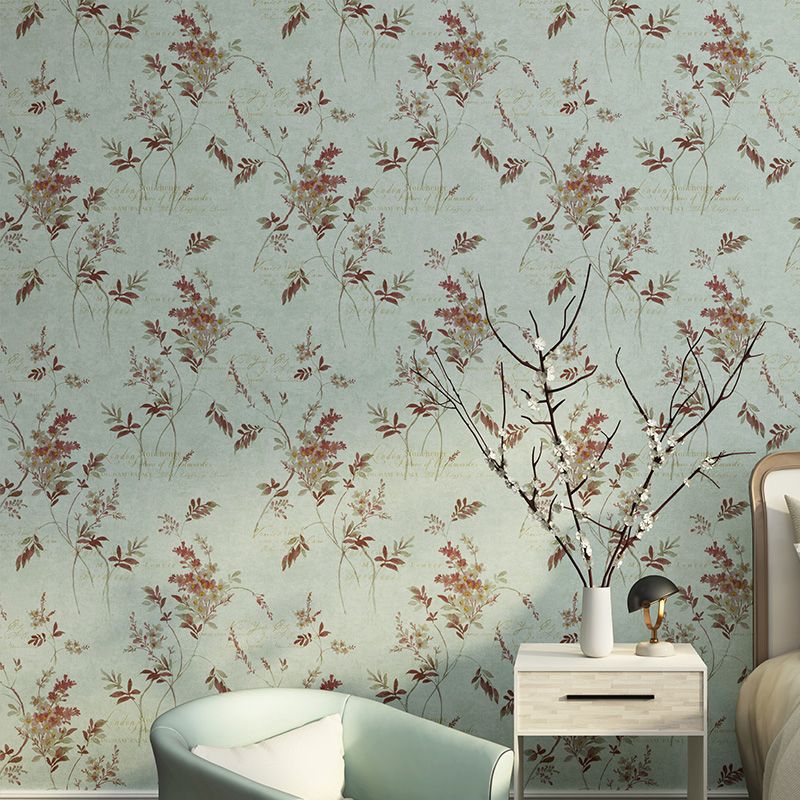 Bloemenrol van 5,2 m² pastelkleurig glad vochtbestendig wanddecoratie