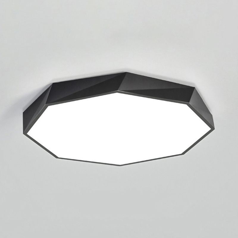 Round Shade 1-Light Flush Mount Nordic Flush Mount Ceiling Lighting Fixture for Bedroom
