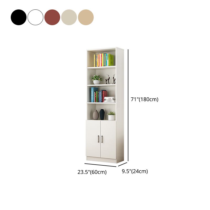 Manufactured Wood Standard Bookshelf Contemporary Closed Back Vertical Bookshelf