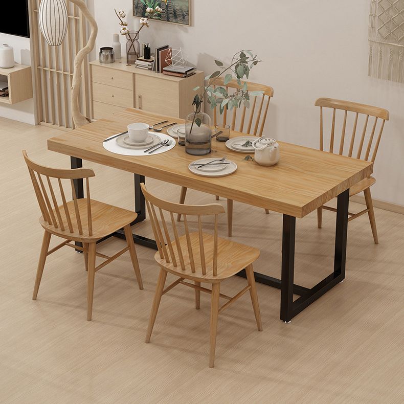 Industrial Solid Wood Dining Table Set 1/5/7 Pieces Dining Set