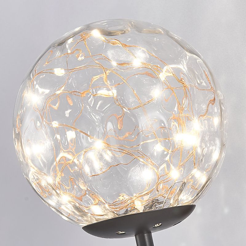 Glass Spherical Shape Wall Lights Modern Style 1 Light Wall Sconce for Bedroom