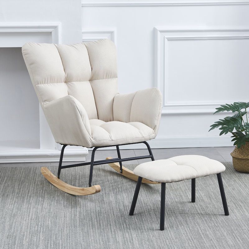 Contemporary Simple Style Rocking Chair Indoor Nursery Sofa Rocking