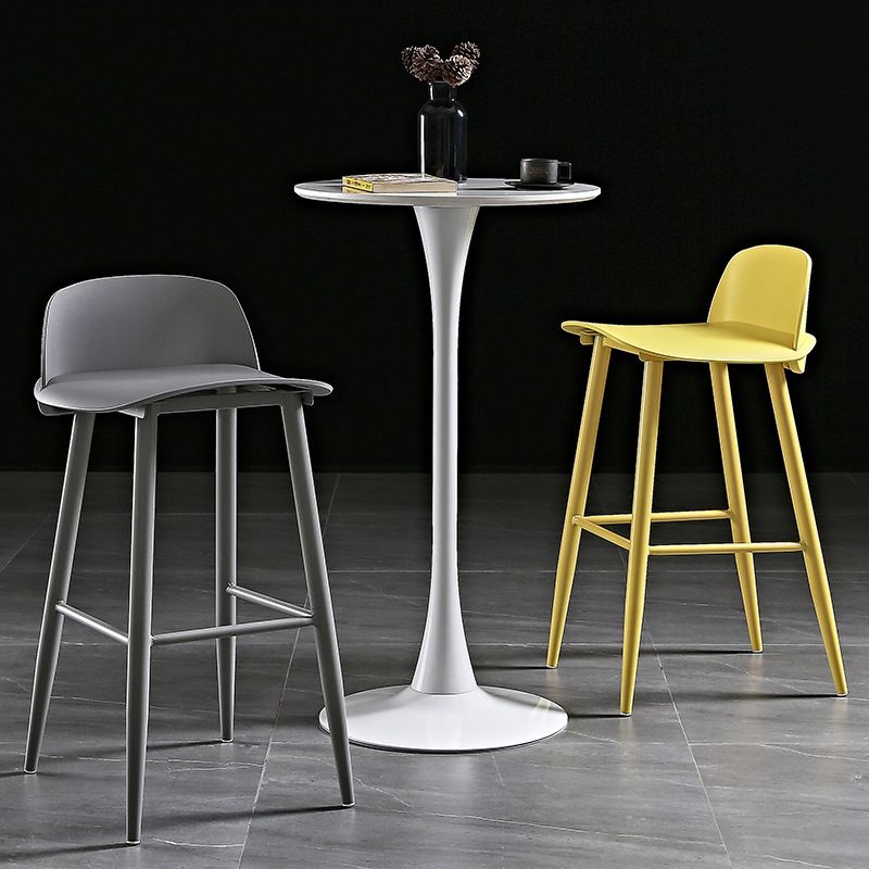 Barhocker mit Metallbeinen im skandinavischen Stil, Thekenhocker für Restaurantbar (2er-Set)