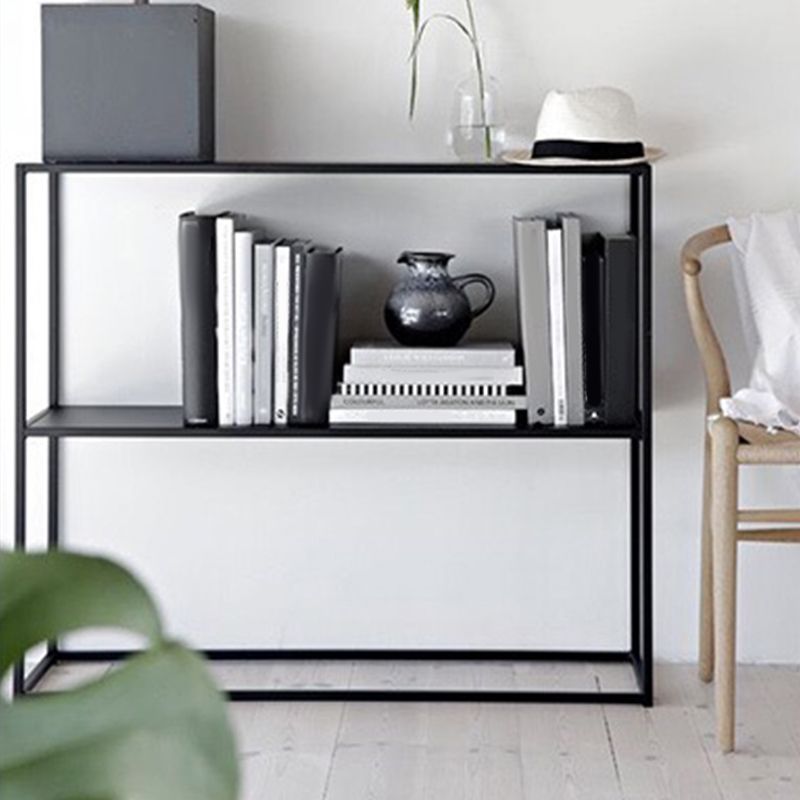 Minimalist Open Etagere Bookcase with Metal Rectangular Shelves Bookcase