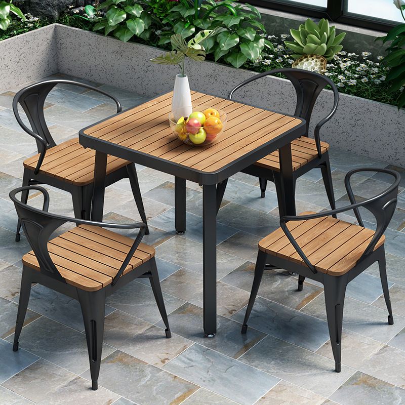 Industrial Dining Table Reclaimed Wood 4 Legs Dining Table without Chair