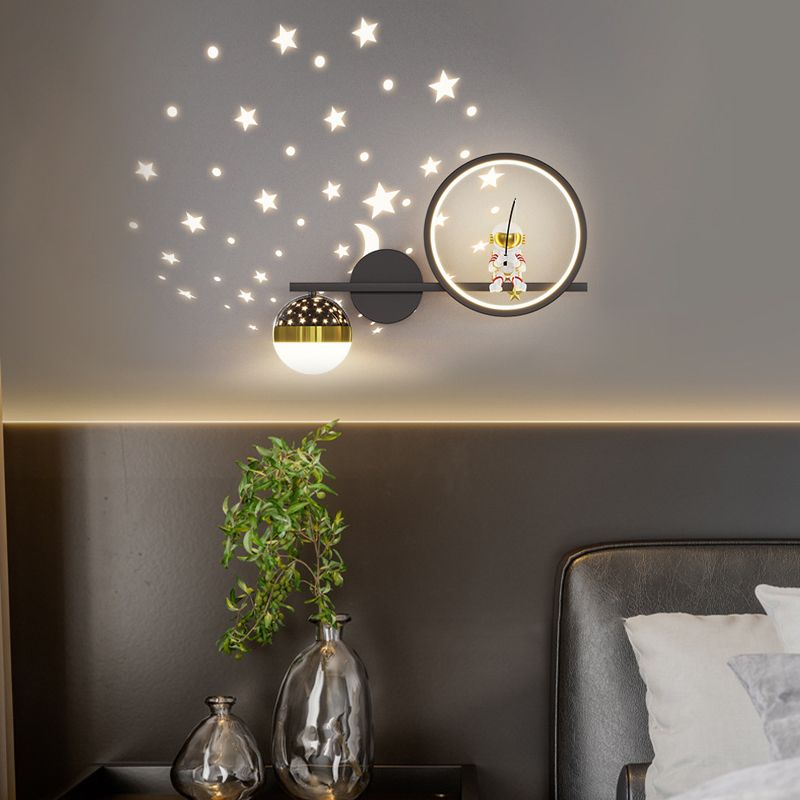 Children LED Wall Mount Light Cartoon Wall Light with Acrylic Shade for Bedroom