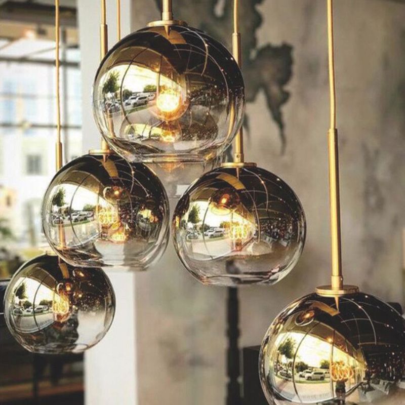 1 hoofdbol bedbed op hangende lichtglas glas moderne down verlichting hanger