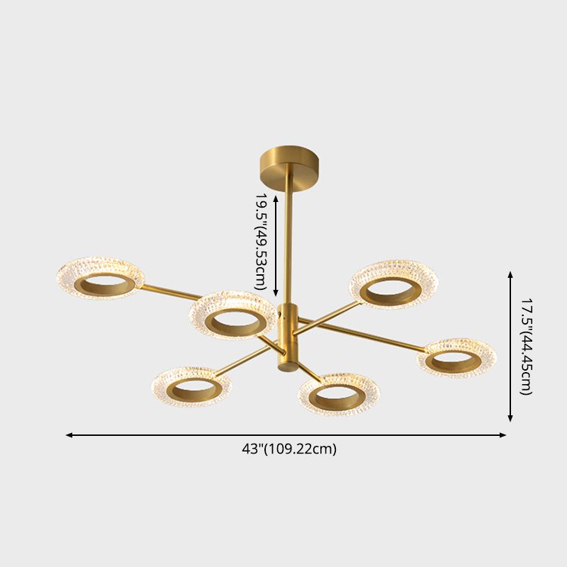 Metal Pendant Light Fixture Postmodern Chandelier Lighting for Living Room Dinning Room