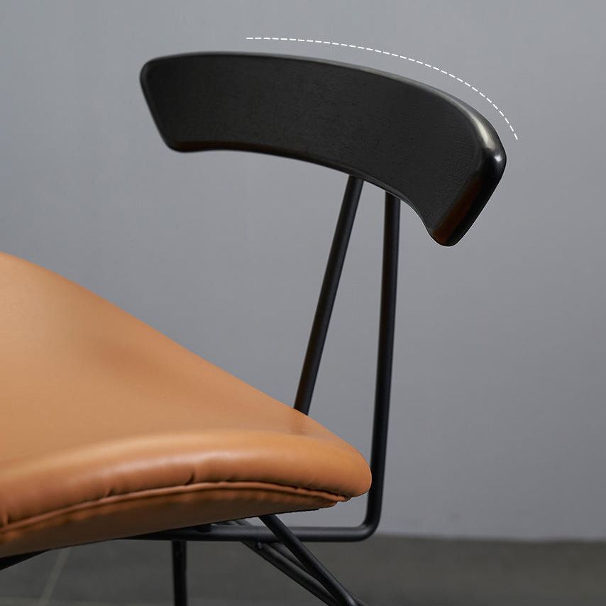Ensembles de chaises latérales à dossier ouvert de chaise de salles à manger de cuisine en métal contemporain